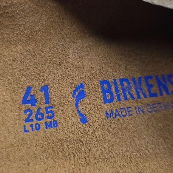 NIB Birkenstock Boston Soft Footbed Suede Leather - Beige Sz L 10 / M 8 - Picture 8 of 11